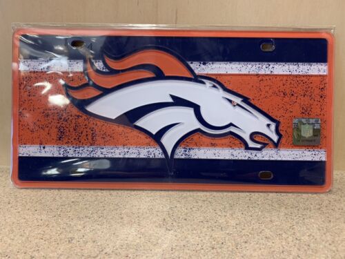 Denver Broncos NFL Deluxe Acrylic Laser License Plate Tag, New In Package - Bild 1 von 2