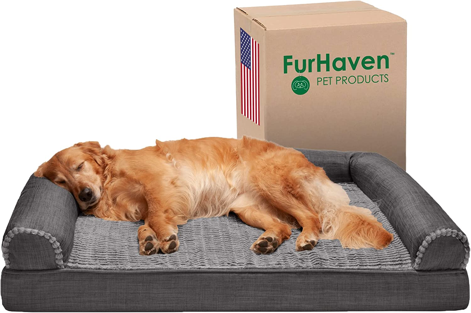Orthopedic Dog Bed Large Washable Cover Removable Bolsters