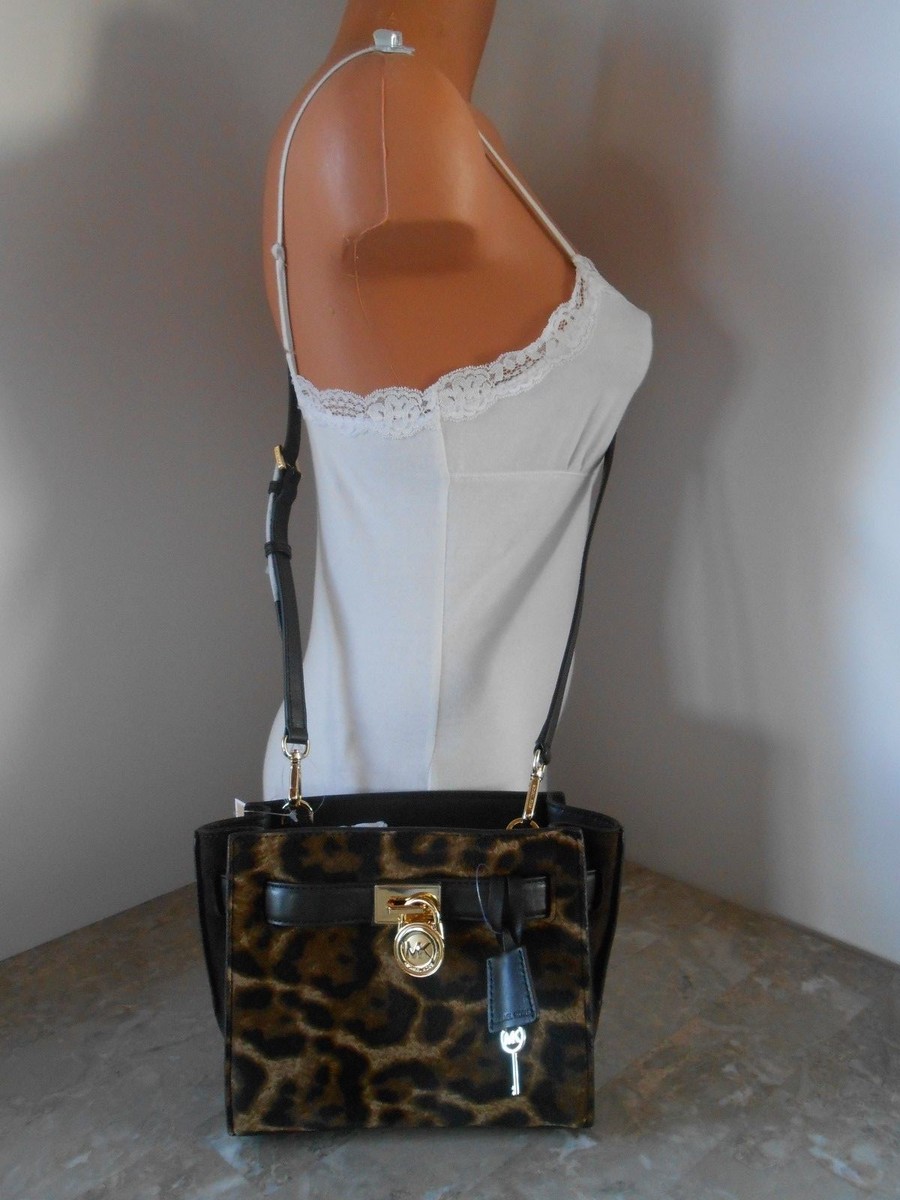 ハンドバッグ MICHAEL Michael Kors HAMILTON TRAVELER MSGR HAIRCALF New MICHAEL KORS Hamilton Traveler Haircalf LEOPARD