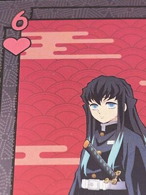 Tokito Muichiro Kimetsu No Yaiba Six Of Hearts Demonslayer Playing Card