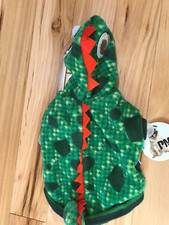 NWT Dog PLUSH DINOSAUR Hooded Costume Sz XS DOG HALLOWEEN