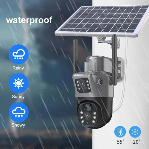 Wireless 4G 4K 6MP Dual Lens Solar Security Camera 10X Zoom PTZ CCTV Outdoor - Picture 6 of 12