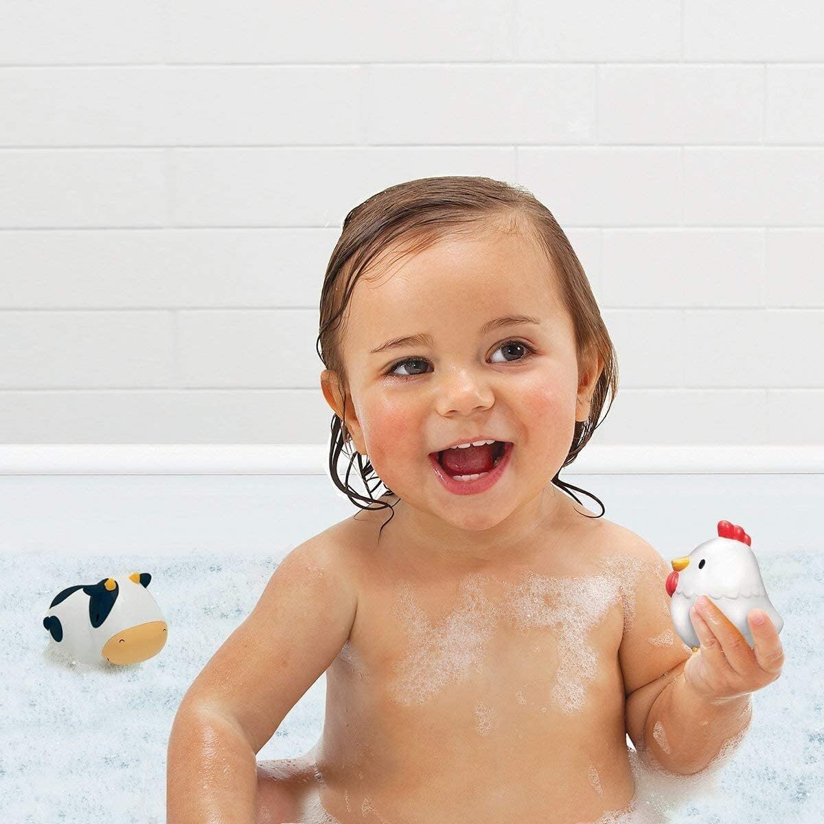 Set 8 Animali Selvatici Da Bagno Munchkin - Giocattoli Galleggianti Che Sputano Acqua Per Bambini