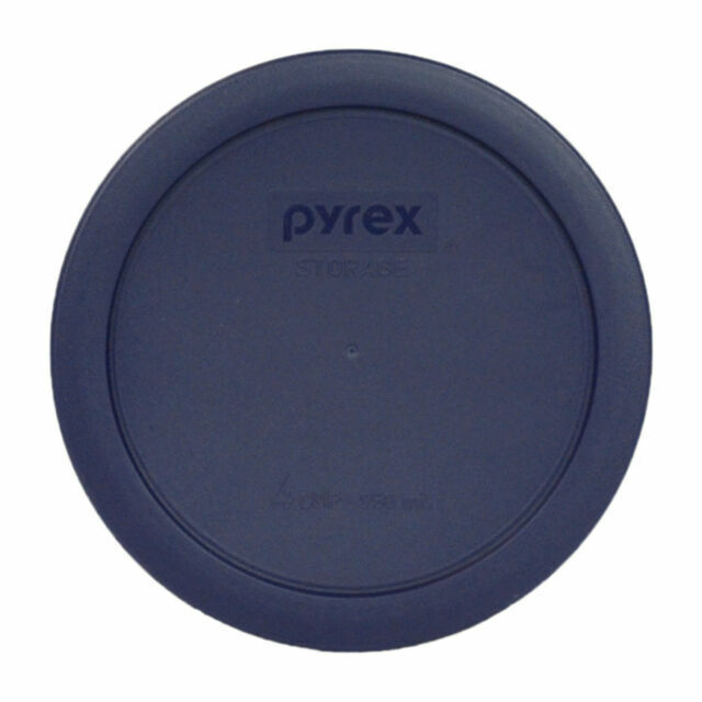 Pyrex (2) 7201 4-Cup Glass Bowls & (2) 7201-PC Jet Gray Lids