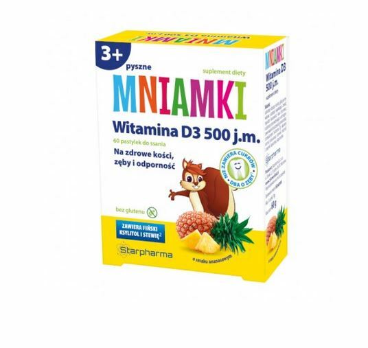 MNIAMKI VITAMIN D3 , 60 LUTSCHTABL. KINDER IMMUNSYSTEM  gesunde Knochen Zähne