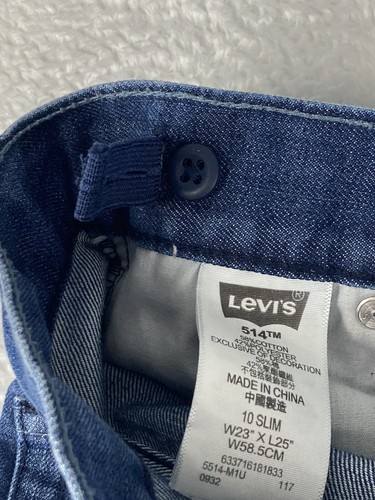 Levi's 514 Jeans Boys Blue Straight Size 10 Slim 23x25 - Picture 13 of 14