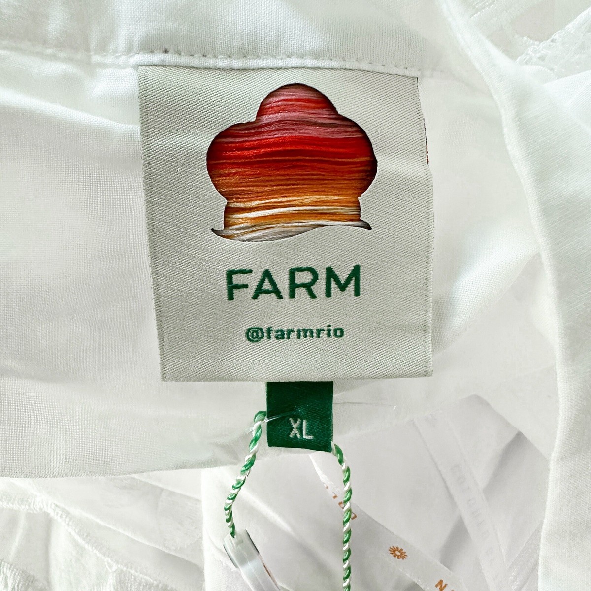 NWT! FARM RIO Richilier White Cotton Halter Neck Tiered Midi Dress Size: XL  | eBay