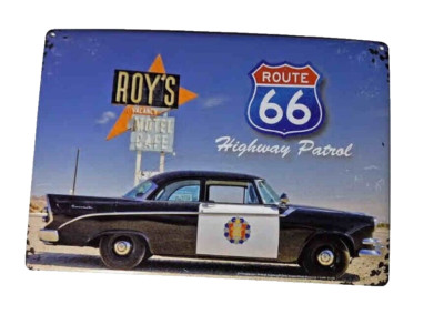 Blechschild Highway Patrol Route 66 20,5 x 14,5 cm