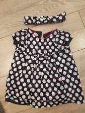 Jasper Conran Junior J Girls Blue Dress & Headband Age 3-6 Months