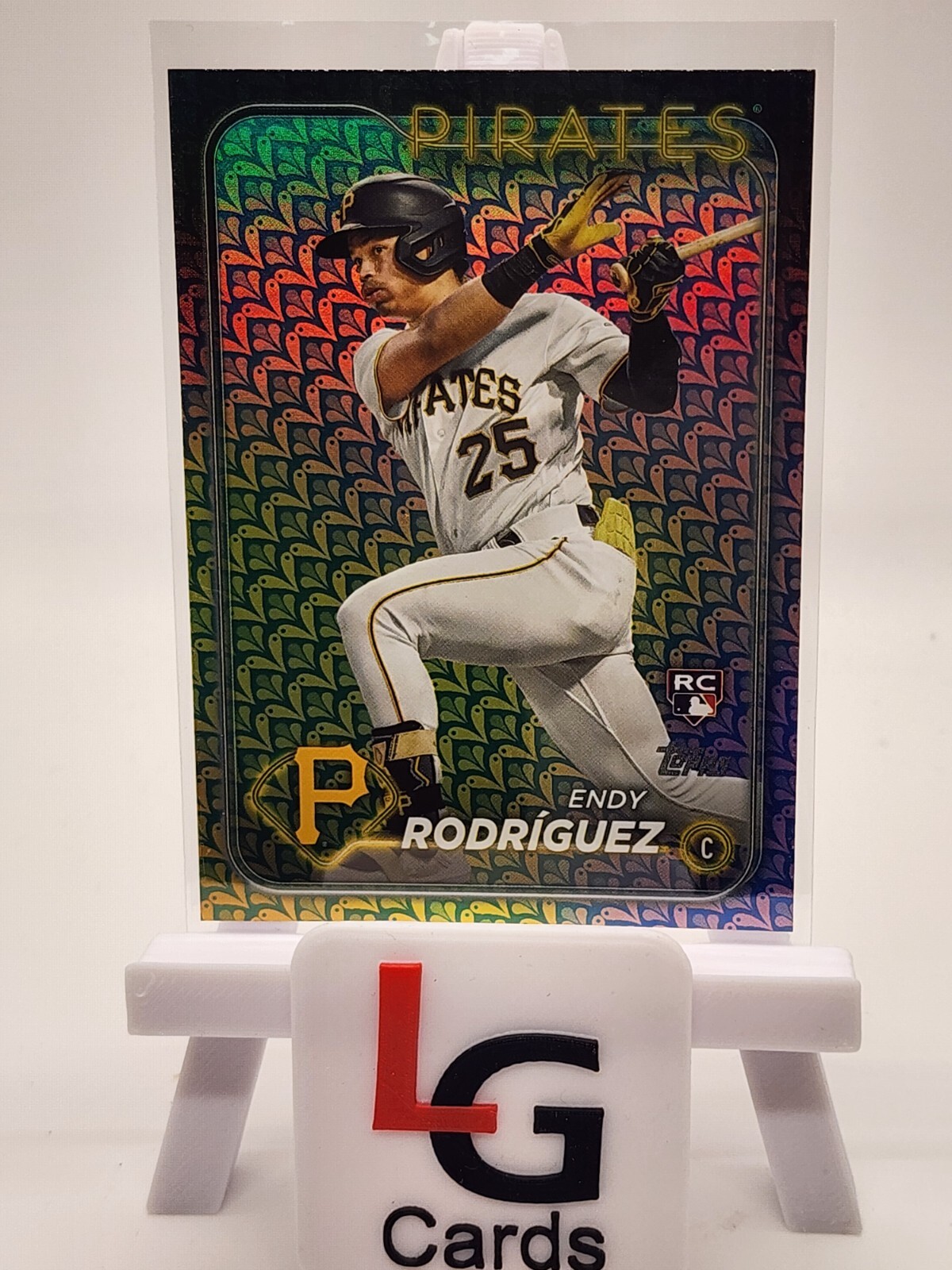 2024 Topps #3 Endy Rodriguez Rookie Holiday Foil Pittsburgh Pirates