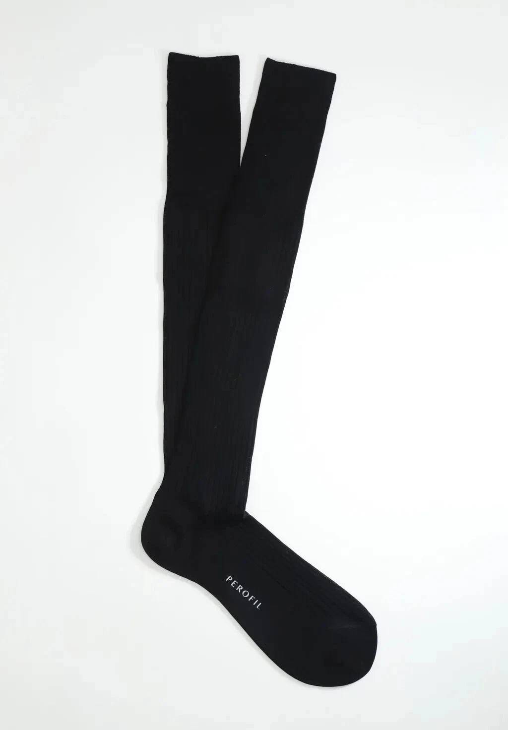 3 Pack Perofil Ribbed Double Mercerized Cotton Long Socks
