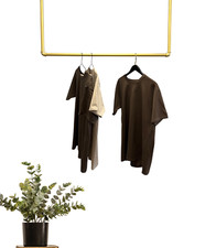 Kleiderstange Industrial Gold Garderobe Vintage Deckenmontage Garderobenstange