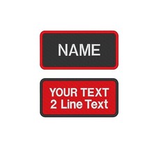 Custom Embroidered Name Tag Sew on Patch Motorcycle Biker Badge 4" X 2" A
