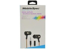MobileSpec MBS10153 Premium Stereo Metal Earbuds with In-Line Mic, Gold/Graphite