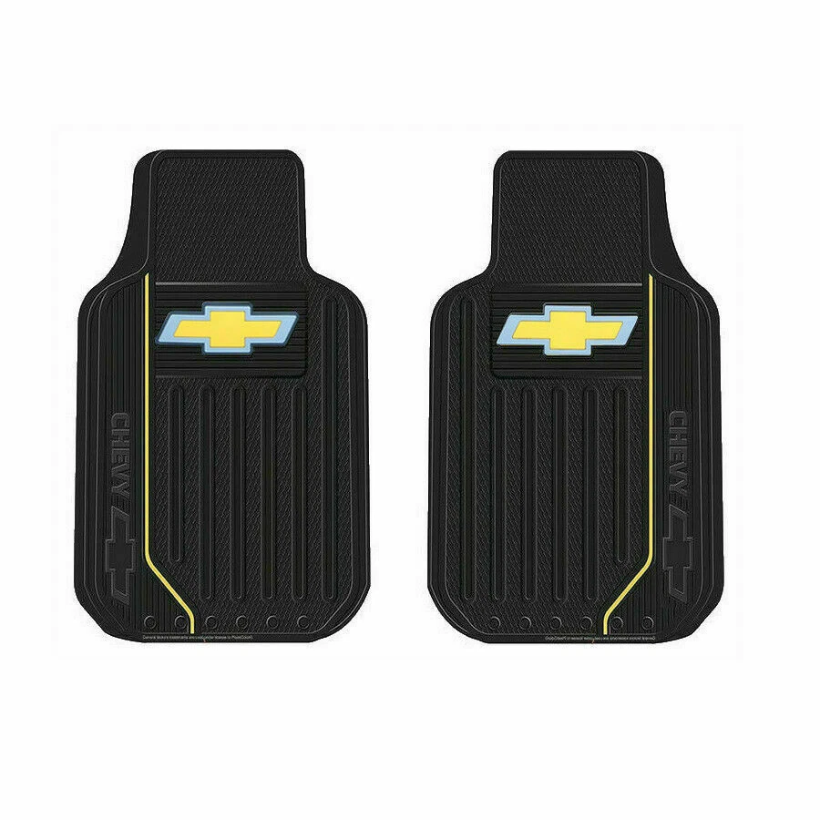 New Chevy Elite Style Logo Car Truck 2 Front Heavy Duty Rubber