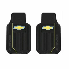 New Chevy Elite Style Logo Car Truck 2 Front Heavy Duty Rubber Floor Mats
