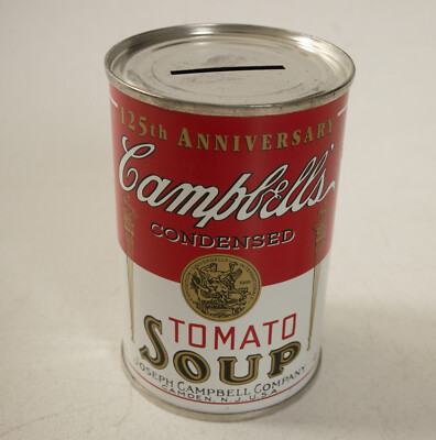 Campbells Condensed Tomato Soup (P4L/JSF6) Bank Can 125th Anniversary