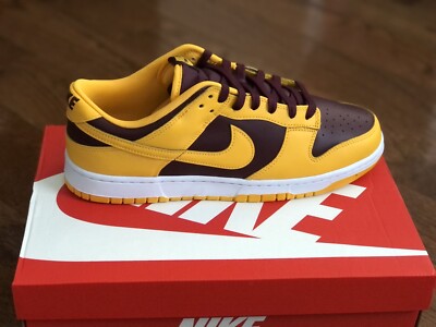 Nike Dunk Low Arizona State Yellow Bordeaux DD1391-702 Mens Size 13