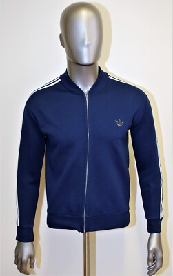 ADIDAS VENTOX Trainingsanzug Set Vintage Blue Label Zip Metall Size M 168