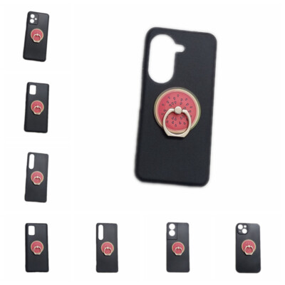For Various Phones 3D Cute Watermelon Finger Ring Stand Holder Soft TPU Cover