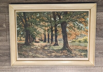 Henri Houben Artist Belgium : herder met schapen Print Herder With Sheep