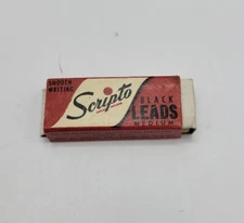 Vintage Scripto Smooth Writing Black Medium Short Pencil Leads # E 270