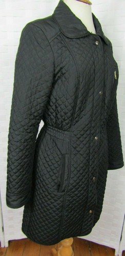 MONSOON BLACK QUILTED ZIPPED PUFFA COAT UK 10 - Picture 3 of 6