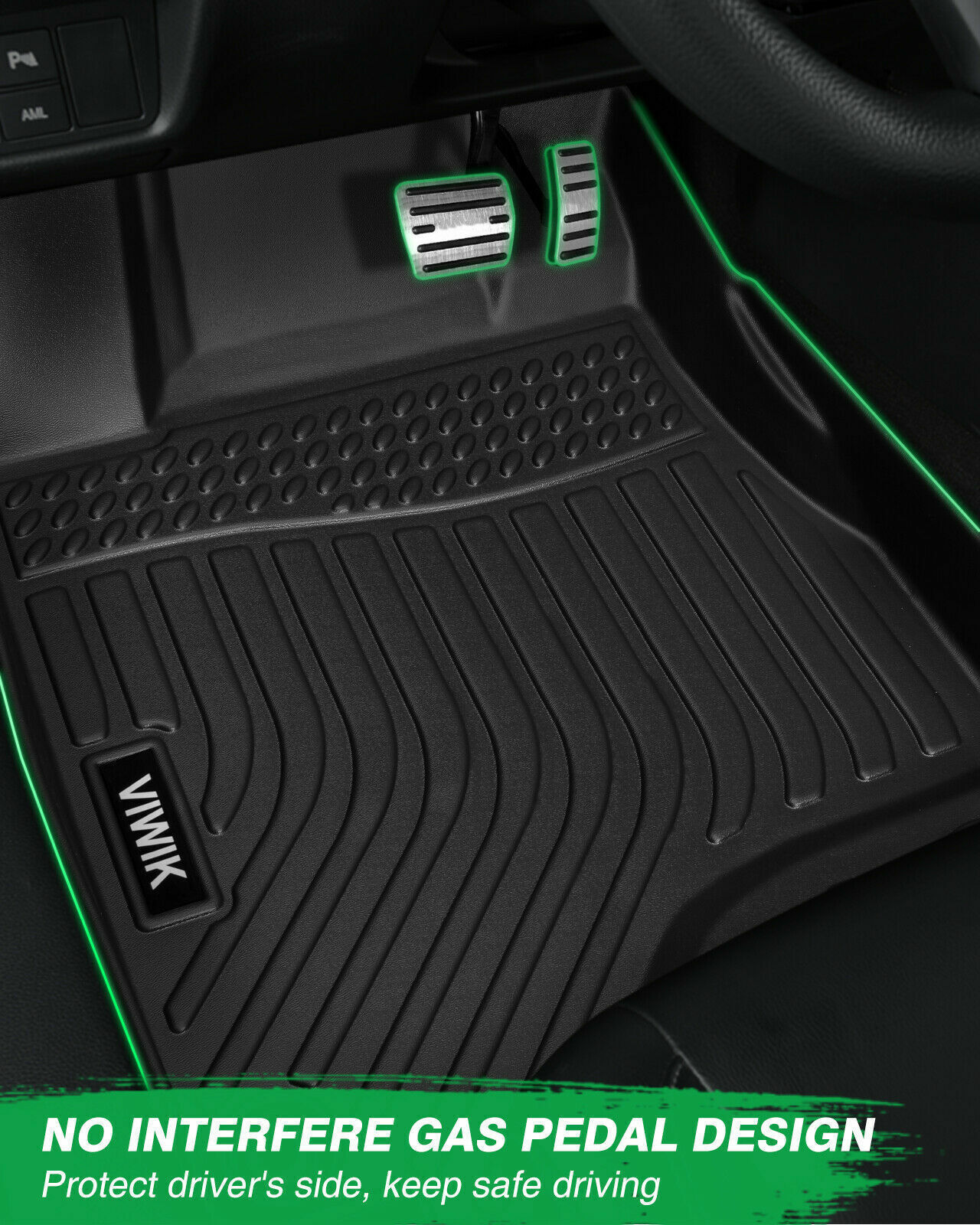 Floor Mats Liners For 20132016 Ford Fusion Lincoln MKZ TPE Rubber All
