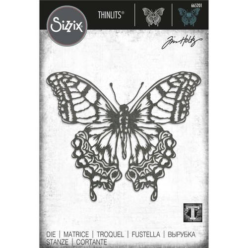 Tim Holtz Sizzix Thinlits Die ~ PERSPECTIVE BUTTERFLY ~ Alterations 665201 - Picture 2 of 3