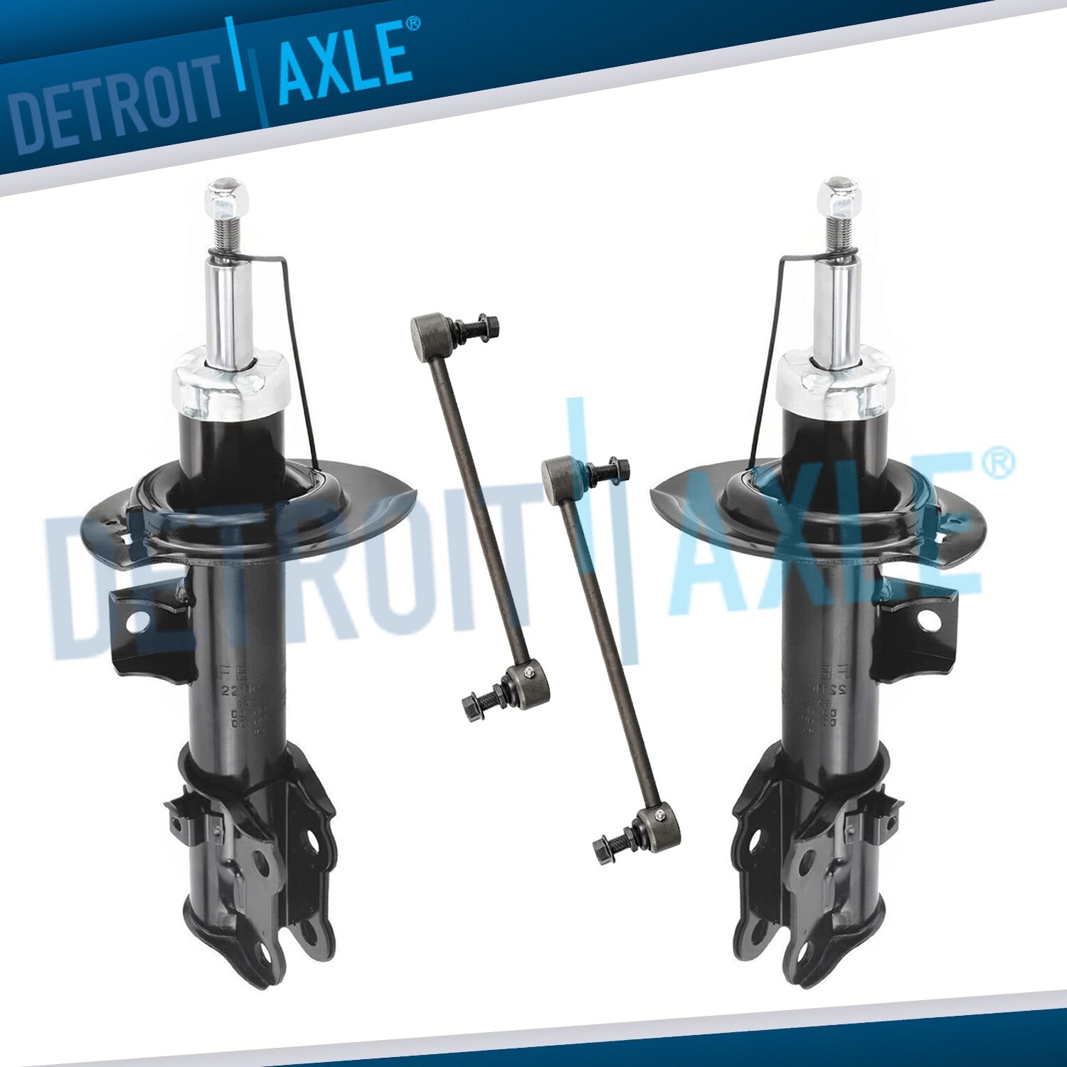 Front Bare Struts Assembly Sway Bar Links Replacement for Kia Forte