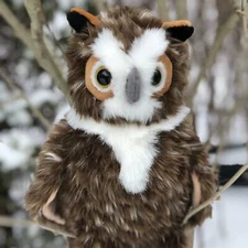 Auswella Plush Elegant Great Horned Owl Barnstable- Plush Stuffed Animal