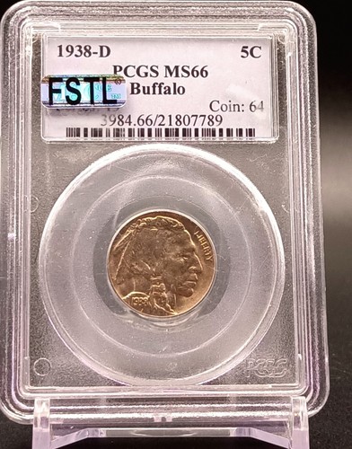 Toned 1938-D Buffalo Nickel MS66 PCGS MAC FSTL - High Grade PQ - Picture 7 of 7