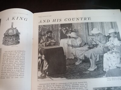 Time Magazine January 6, 1936; Man of the Year -HAILE SELASSIE