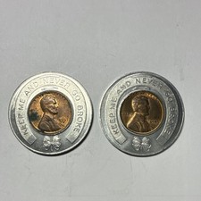 1953 Lincoln Wheat Cent Encased Copper Coin Priscilla Ware Leyse Aluminum