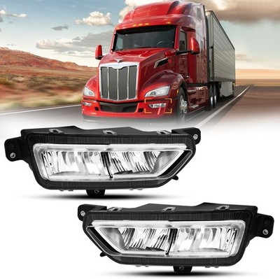 Fog Lights Assembly fit for 2023+ Peterbilt 579 Truck Fog Lights DOT/SAE Pair