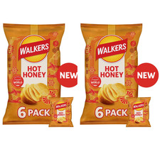 Walkers Hot Honey Crisps Snacks 6 x 25g PACK OF 2