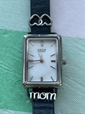 KEEP Collective charm Round Gold-Tone Watch with Woven Chevron Band — listing 2