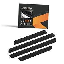 Door Sill Plate Protectors for Car - Universal Door Not pattern Full Black
