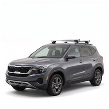 Roof Racks Cross Bars Gray Aluminum For Kia Seltos 2021-2027 Cargo Carrier
