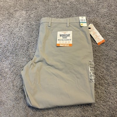 Dockers Work Day Khaki Pants Mens 46x29 Beige Tan Classic Fit Trousers NWD $76