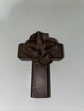 Hand Forged Iron Cross w Flower from JAN BARBOGLIO-Guadelupe of Kingdom Flower