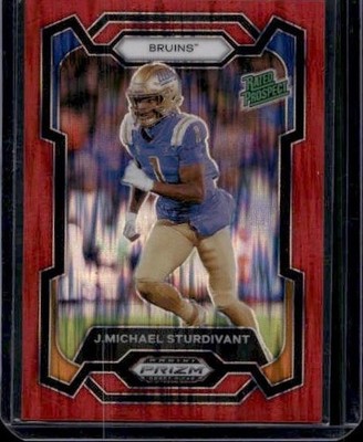 2024 Panini Prizm Draft Picks - Red Flash #195 J. Michael Sturdivant #/49