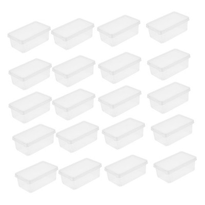 Tiramisu Container: 20pcs Transparent Plastic Cake Boxes with Lid - Rectangle...