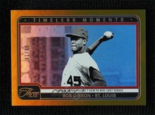 2025 Panini Three and Two Timeless Moments Holo Gold 8/10 Bob Gibson #6 HOF q2w