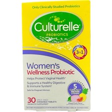 Culturelle Probiotics Women  s Wellness Probiotic 30 Chewable Tablets Exp-09/2027