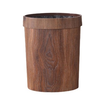 Small Trash Can Rustic Wastebasket Garbage Bin for Bathroom Bedroom Office 8L