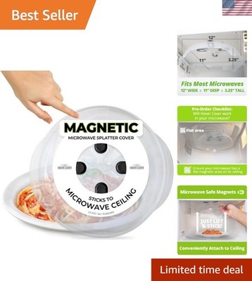 Magnetic Microwave Splatter Cover, Clear Microwave Cover for Food - Vented & ...