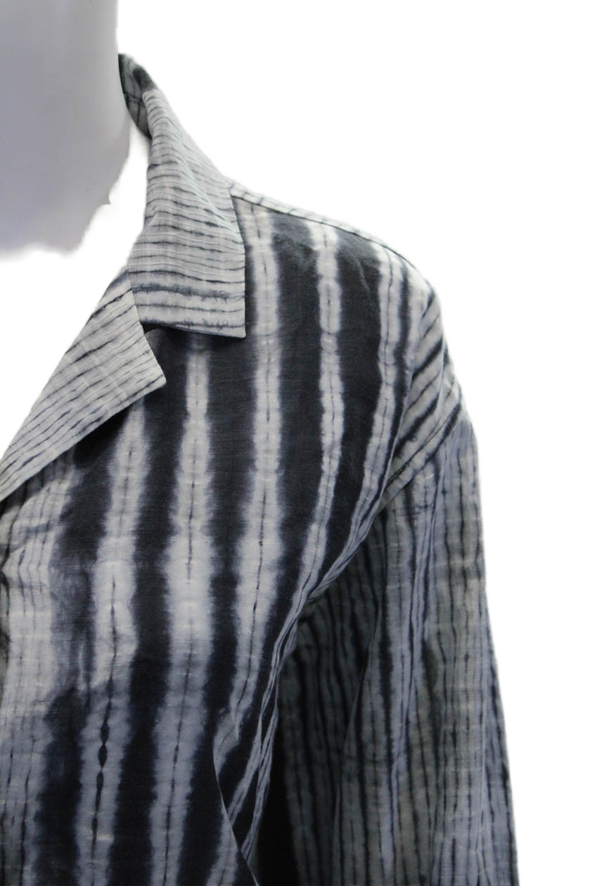 John Patrick Womens Button Front Collared Tie Dye… - image 2