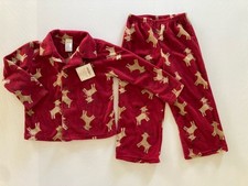 NWT Gymboree Holiday 2010 Reindeer Red Fleece Pajama XS 3-4