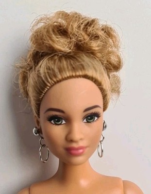 Barbie Puppe Handarbeit Ohrringe Silber Creolen nur